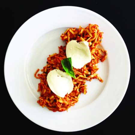 pates crevettes tomate basilic
