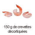 150 g de crevettes décortiquées