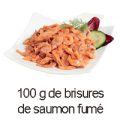 100 g de brisures de saumon fumé