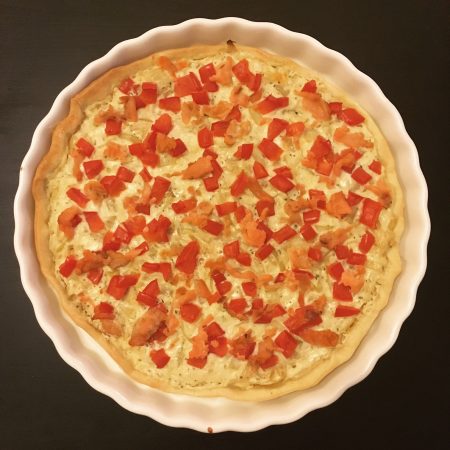 Pizza au saumon