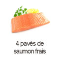 4 pavés de saumon frais