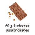 60 g chocolat lait noisettes