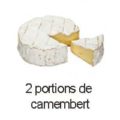 2 portions de camembert