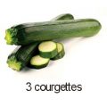 3 courgettes