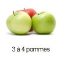 3 a 4 pommes