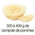 300 a 400 g compote pommes