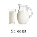 5 cl de lait