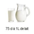 75cl 1l de lait