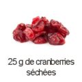 25 g cranberries séchées